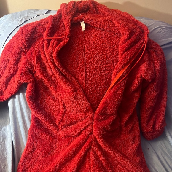 Cozy Red Unisex Adult One Piece - Picture 2 of 7